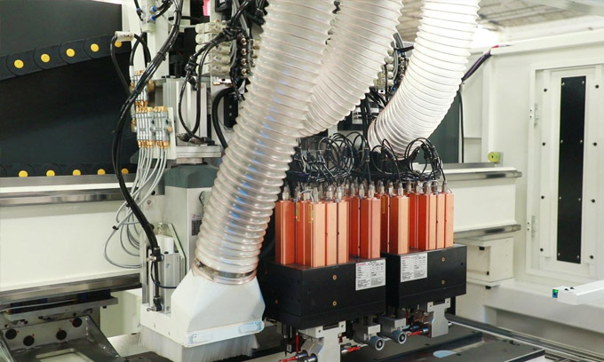 Sistema superior de extracción de polvo del SKH-612NS