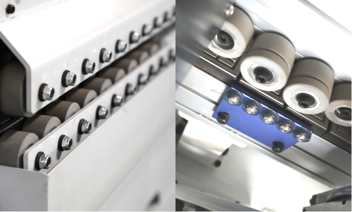 Large panel auxiliary wheel narrow side support wheel