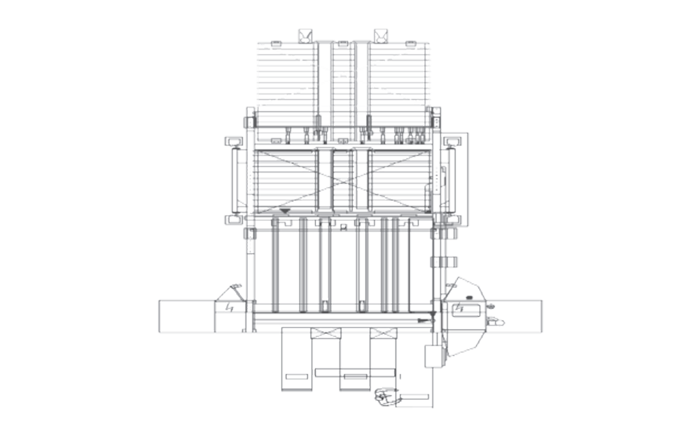 computer beam saw rear loading solution