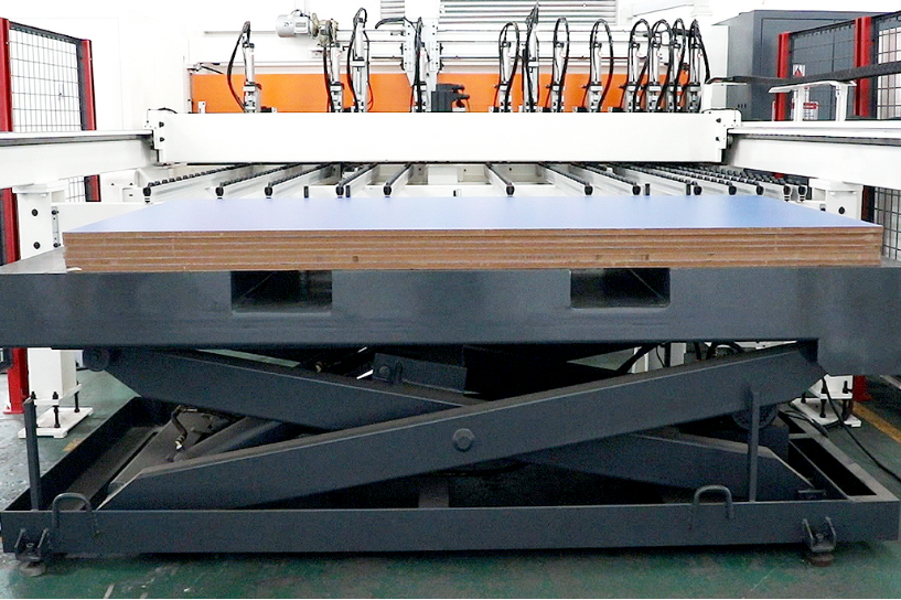 Machine Panel Loading Horizontal HUAHUA HP380 CNC Panel Saw Rear Loading Machine